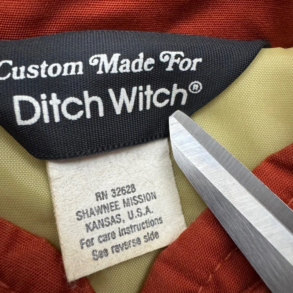 Vintage Ditch Witch Puffer Jacket Coat Workwear XL